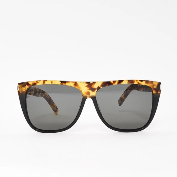 SAINT LAURENT Flat Top SL1 Tortoise Shell Sunglasses - Picture 2 of 11